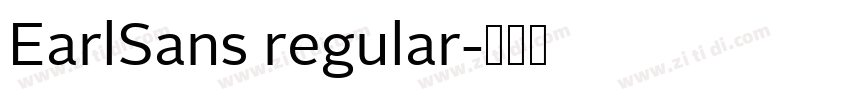 EarlSans regular字体转换